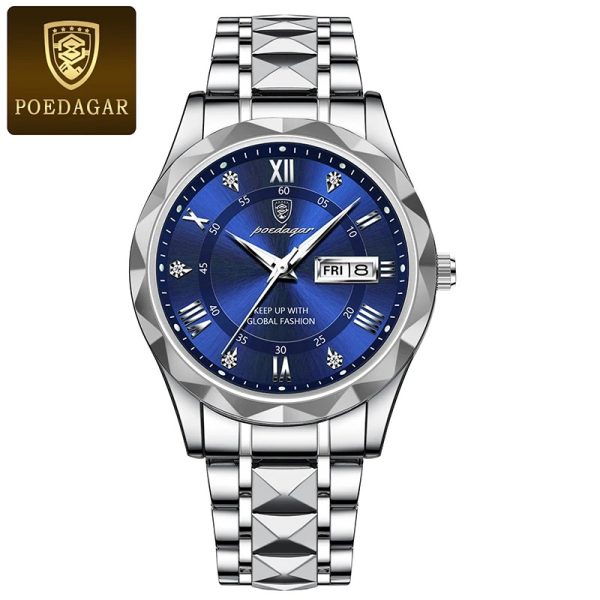 Poedagar 615 Men Silver Blue