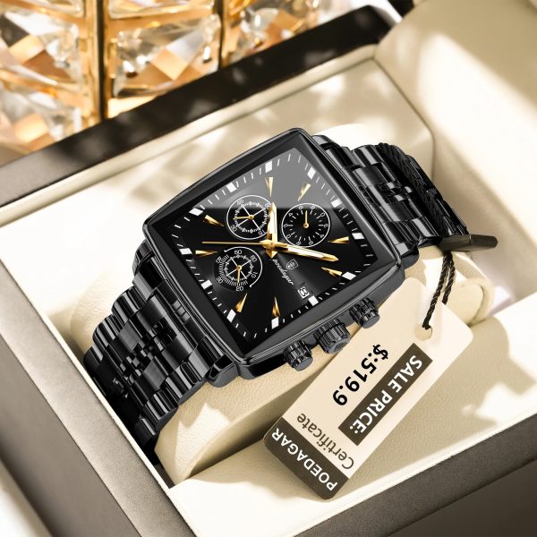 POEDAGAR 866 Fashion Men Watch Luminous Waterproof Chronograph Date Man Wristwatch