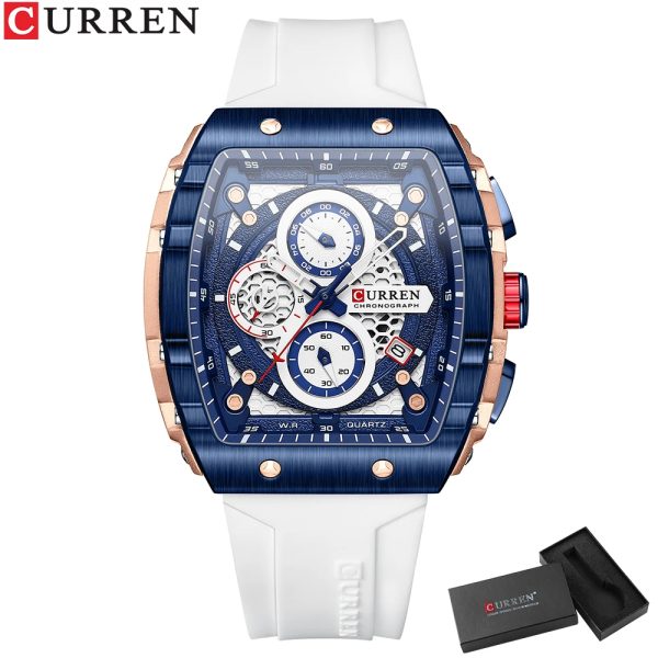 CURREN 8442 Men Watch Silicone