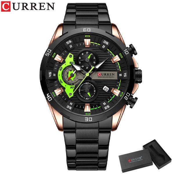 Curren 8402 Wristwatch Stainless Steel Chonograph Watch