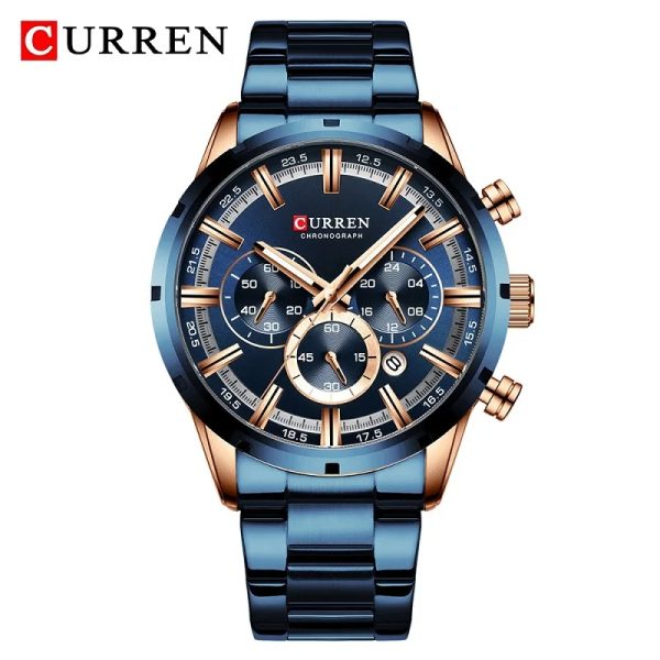 CURREN 8355 Stainless Steel Chronograph Watch for Men