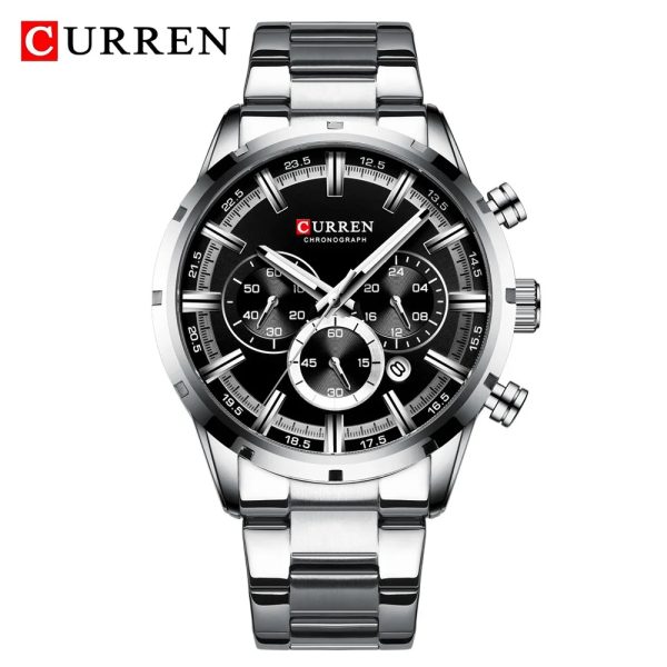CURREN 8355 Stainless Steel Chronograph Watch for Men