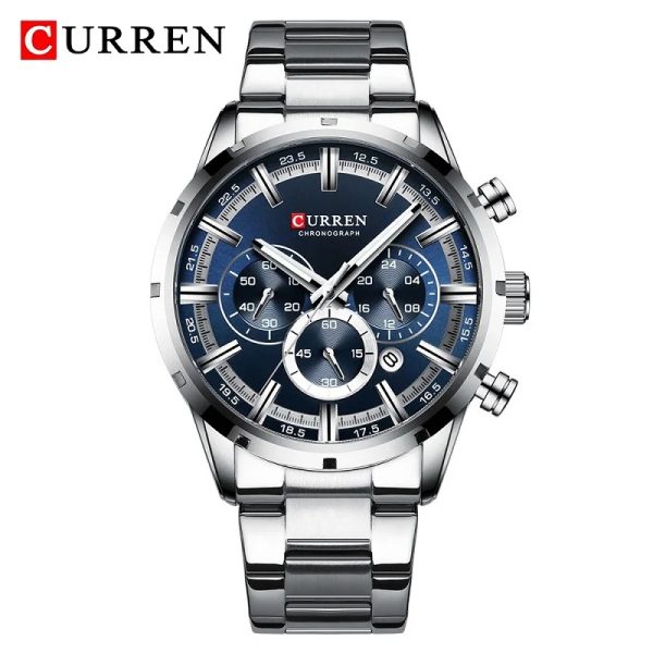 CURREN 8355 Stainless Steel Chronograph Watch for Men