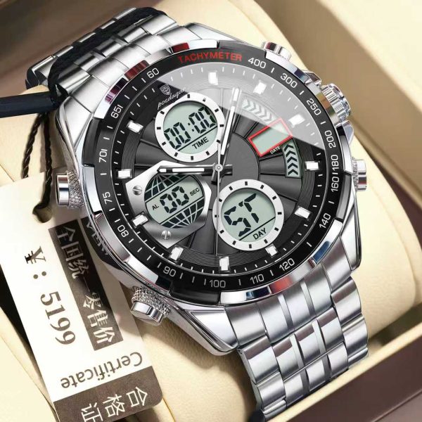 POEDAGAR E108 Dual Time Display Men's Watches