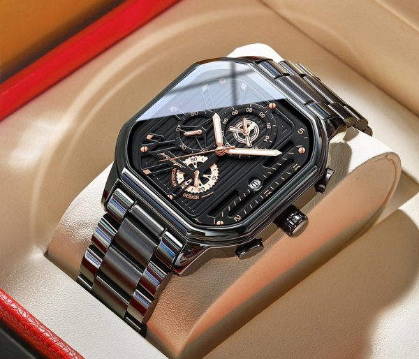 Poedagar 628 chronograph Water Proof Luminous Watches for Men