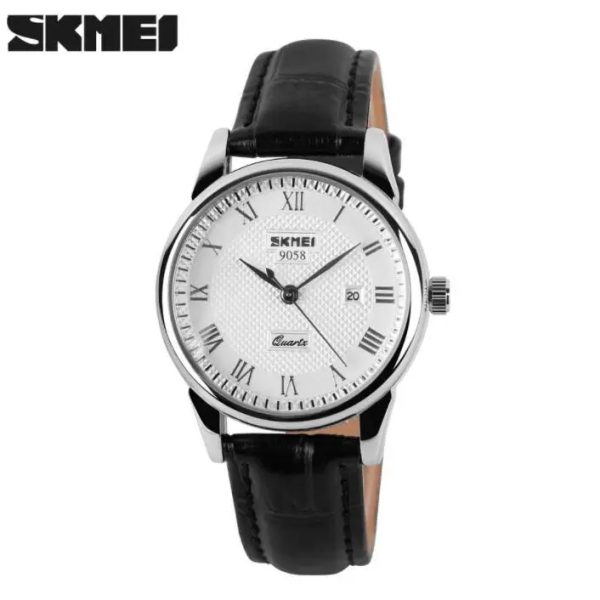 SKMEI 9058 Waterproof Quartz Fashion Leather Wristwatch Women